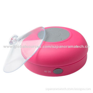 Waterproof Bluetooth Speaker with 2-4 Hours Working Time, Made of ABS + Silicone